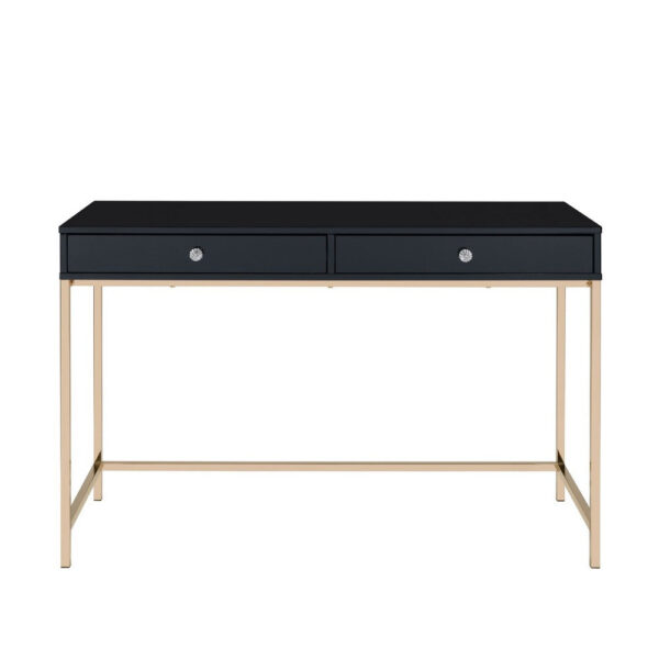 1502202669917156c5a16.jpeg Writing Desk with 2 Storage Compartments, Black and Gold