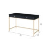 150220266991715b1cb0e.jpeg Writing Desk with 2 Storage Compartments, Black and Gold