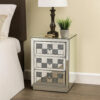 Accent Table with Self Closure and Safety Top Feature, White