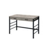 Built-in USB Port Writing Desk, Light Weathered Oak and Black