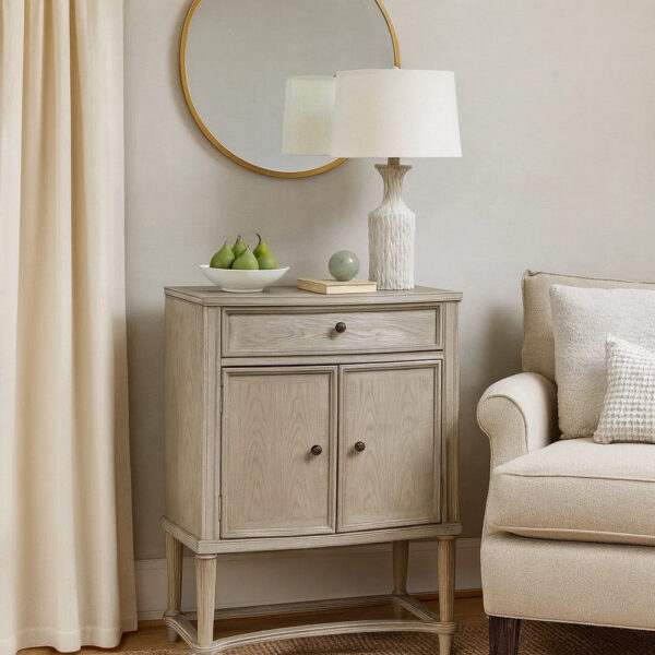 150220266991732fd53f5.jpeg Wine Cabinet with 2 Doors and Lift Top Storage, Antique White