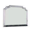 Mirror with Scooped Corner and Molded Detail, Silver