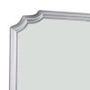 Mirror with Scooped Corner and Molded Detail, Silver