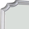 Mirror with Scooped Corner and Molded Detail, Silver