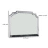 Mirror with Scooped Corner and Molded Detail, Silver