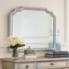 Mirror with Scooped Corner and Molded Detail, Silver