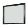 Mirror with Wooden Frame and Molded Detail, Black