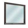 Mirror with Wooden Frame and Molded Detail, Dark Gray