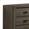 Dresser with Black Rectangular Pulls, Gray