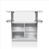 15022026699173f81a281.jpeg Bar Table with Faux Marble and Chrome Finish, White and Silver