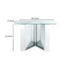 Console Table with Mirrored V Shaped Base, Silver