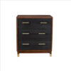150220266991747203481.jpeg Chest with 3 Drawers and Round Legs, Brown and Black