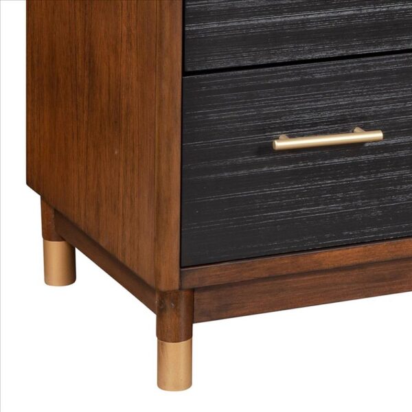 15022026699174756b926.jpeg Chest with 3 Drawers and Round Legs, Brown and Black