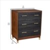 150220266991747720b9d.jpeg Chest with 3 Drawers and Round Legs, Brown and Black