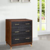 150220266991747891f16.jpeg Chest with 3 Drawers and Round Legs, Brown and Black