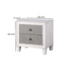 Nightstand with 2 Drawers and Diamond Handle, Gray