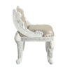 Vanity Stool with Nailhead Trim and Queen Anne Legs, White