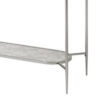 Sofa Table with Textured Obround Shelf, Silver