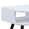 Coffee Table with Melamine Paper Veneer Top and 1 Drawer, White