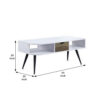 Coffee Table with Melamine Paper Veneer Top and 1 Drawer, White