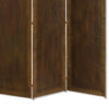 15022026699175adc3ce6.jpeg Metal 3 Panel Screen with Textured Nub Head Accent Borders, Brown