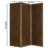 15022026699175afe0fba.jpeg Metal 3 Panel Screen with Textured Nub Head Accent Borders, Brown