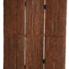 Wooden Foldable 3 Panel Room Divider with Plank Style, Small, Brown