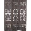 3 Panel Shinto Cut Out Design Foldable Room Divider, Brown