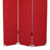 150220266991770302f9e.jpeg Transitional 3 Panel Wooden Screen with Nailhead Trim, Red