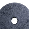 Ribbed Round Sandstone Wall Decor Set of 2 with Cut Out at Centre, Large, Gray