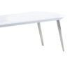 Coffee Table with Pull Out Tabletop, White and Silver