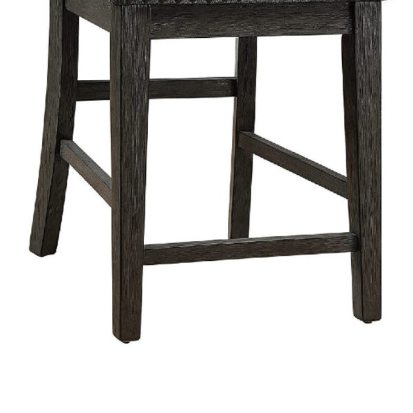 Chair with High X Shaped Back and Nailhead Trim, Set of 2, Brown