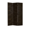 150220266991782625b54.jpeg Foldable 3 Panel Canvas Room Divider with Swirl Details, Dark Brown