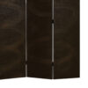 150220266991782ac3631.jpeg Foldable 3 Panel Canvas Room Divider with Swirl Details, Dark Brown