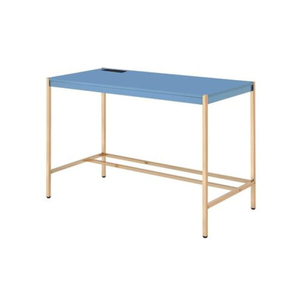 15022026699178e459ad9.jpeg Writing Desk with USB Dock and Metal Legs, Blue and Rose Gold