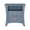 Accent Table with 2 Drawers and Open Compartment, Gray