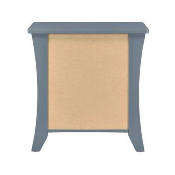 Accent Table with 2 Drawers and Open Compartment, Gray