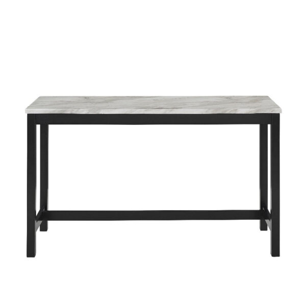 Kate 60 Inch 4 Piece Bar Table Set with Upholstered Stools, Gray