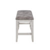 Jay 54 Inch Fabric Upholstered Counter Height Bench, White