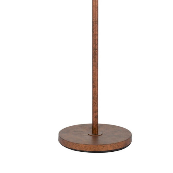 68 Inch Adjustable Arc Arm Metal Floor Lamp, Rustic Bronze