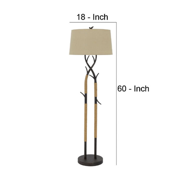 1502202669917abbb495a.jpeg 60 Inch Metal Tree Branch Base Floor Lamp, Dimmer, Black