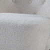 34 Inch Modern Tufted Wingback Accent Chair, Teddy Sherpa Fabric, White