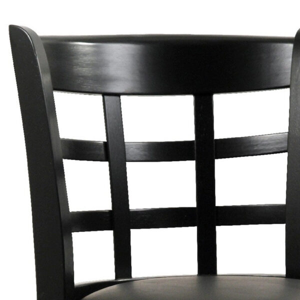 Sabi 24 inch Swivel Counter Stool, Solid Wood, Faux Leather, Brown, Black