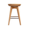 Esme 24 Inch Swivel Counter Stool with Contour Seat, Wood, Natural Brown