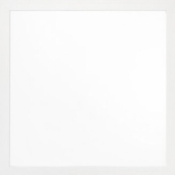 40 Inch Wall Mirror, Sleek Square Wood Frame, White