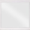 42 Inch Wall Mirror, Molded Sleek Wood Frame, White