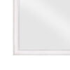 42 Inch Wall Mirror, Molded Sleek Wood Frame, White
