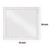 42 Inch Wall Mirror, Molded Sleek Wood Frame, White