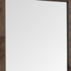 41 Inch Wood Portrait Mirror, Beveled Trim Top, Wood Grain, Oak Brown