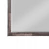 48 Inch Wood Mirror, Landscape, Beveled, Rustic Brown